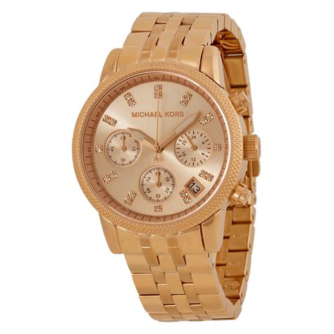 michael kors rose gold burgundy watch|Michael Kors ritz chronograph.